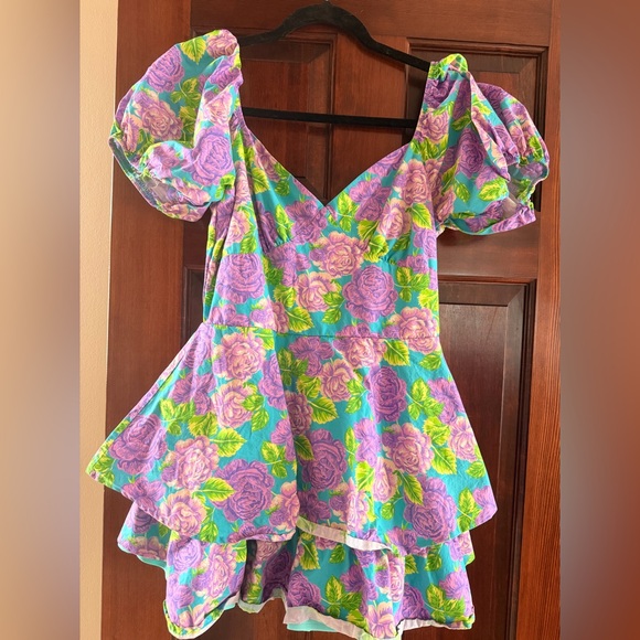 Vibrant Floral Preppy Dress - Picture 1 of 4